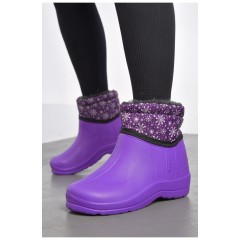 Дутики жіночі на хутрі фіолетового кольору 184842L Дутики жіночі на хутрі фіолетового кольору 184842L