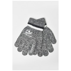 Рукавички дитячі з начісом сірого кольору 185218L