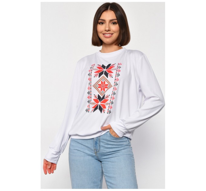 Світшот жіночий з малюнком білого кольору 185599L