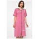 Халат жіночий батальний з принтом рожевого кольору 185794L