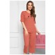 Костюм домашній жіночий бавовняний теракотового кольору 186361L