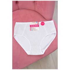 Труси жіночі напівбатальні білого кольору 186427L