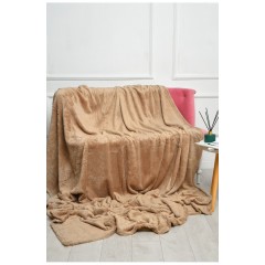 Плед однотонный цвета мокко размер 220*240 186569L