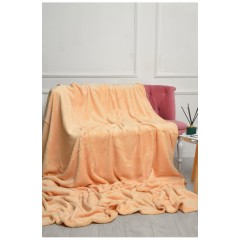 Плед однотонный светло-бежевого цвета размер 220*240 186583L.