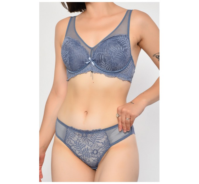 Комплект жіночий блакитного кольору чашка D 186768L