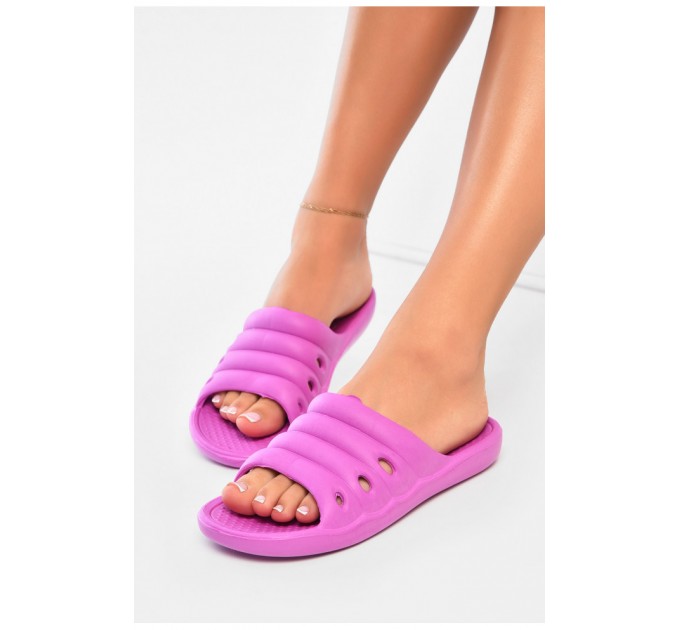 Шльопанці піна жіночі світло-фіолетового кольору 186822L