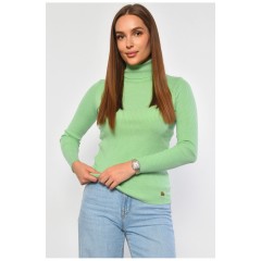 Гольф жіночий трикотажний зеленого кольору 186913L Гольф жіночий трикотажний зеленого кольору 186913L
