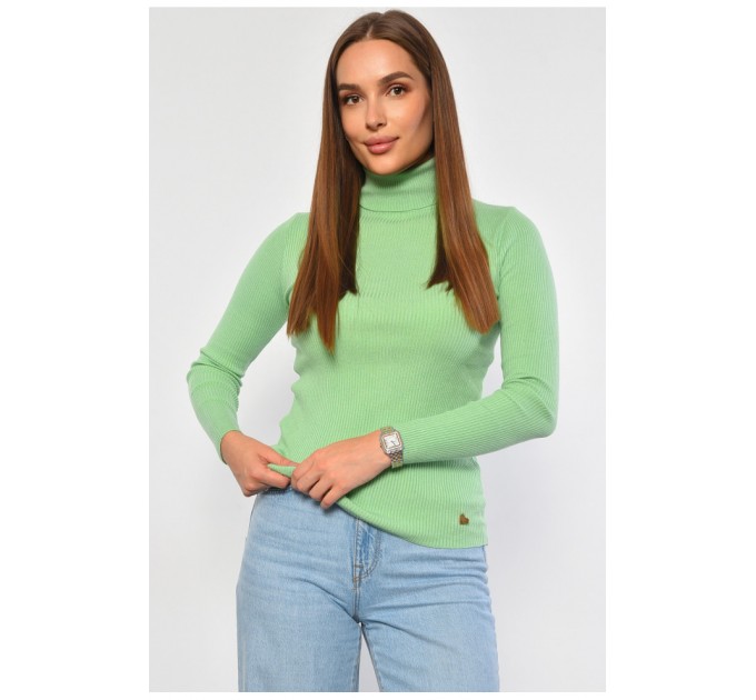 Гольф женский трикотажный зеленого цвета 186913L