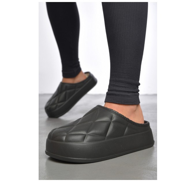 Галоши без задника утепленные черного цвета 186920L