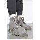Черевики жіночі зимові на хурті сірого кольору 187029L Черевики жіночі зимові на хурті сірого кольору 187029L