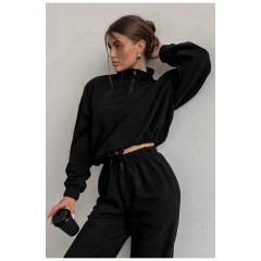 Спортивний костюм жіночий чорного кольору 187058L
