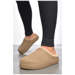 Галоши женские без задника утепленные бежевого цвета 187167L Галоши женские без задника утепленные бежевого цвета 187167L