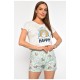 Женская пижама белого цвета с принтом 187386L