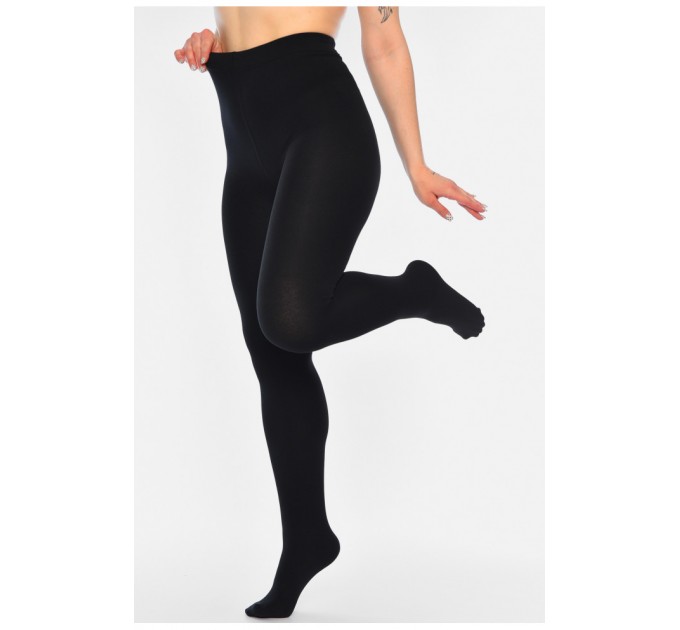 Колготи жіночі з начісом чорного кольору 1800D 187565L