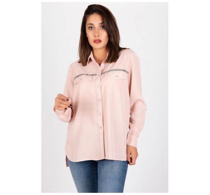 Сорочка жіноча рожевого кольору 187652L