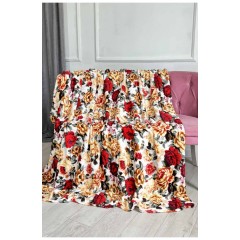 Плед белый с принтом размер 180*220 187664L