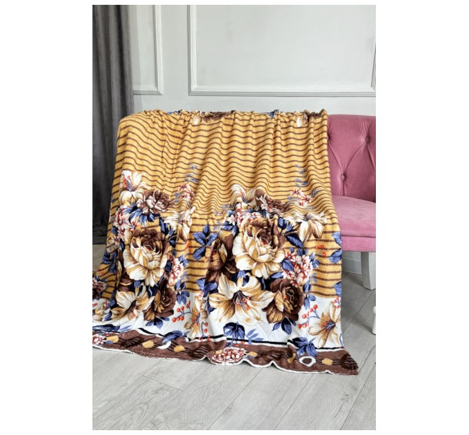 Плед помаранчевого кольору з принтом розмір 200*230 187671L