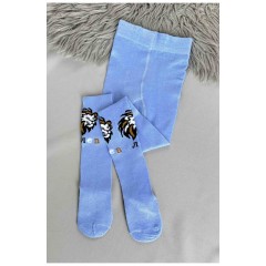 Колготи дитячі для хлопчика блакитного кольору 187688L