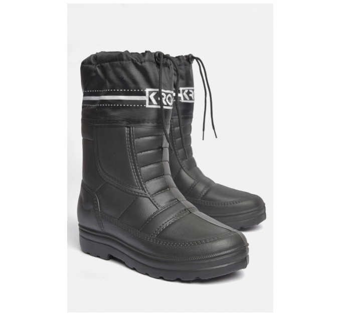 Сапоги мужские пена на искусственном меху черного цвета 187716L