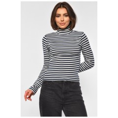 Гольф жіночий в смужку синього кольору 187779L