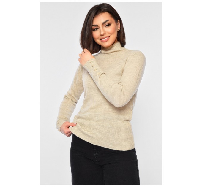 Гольф жіночий однотонний сірого кольору 187869L