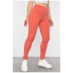 Лосини жіночі однотонні коралового кольору 187942L