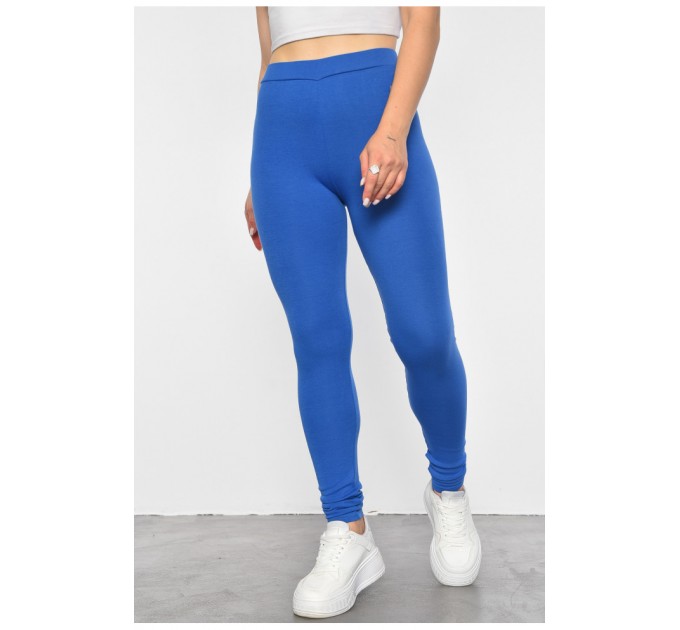 Лосини жіночі однотонні синього кольору 187943L
