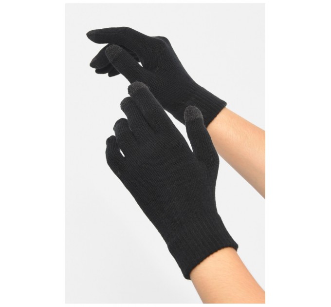 Перчатки женские сенсорные черного цвета 187990L