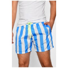 Шорти чоловічі в смужку блакитного кольору 188045L