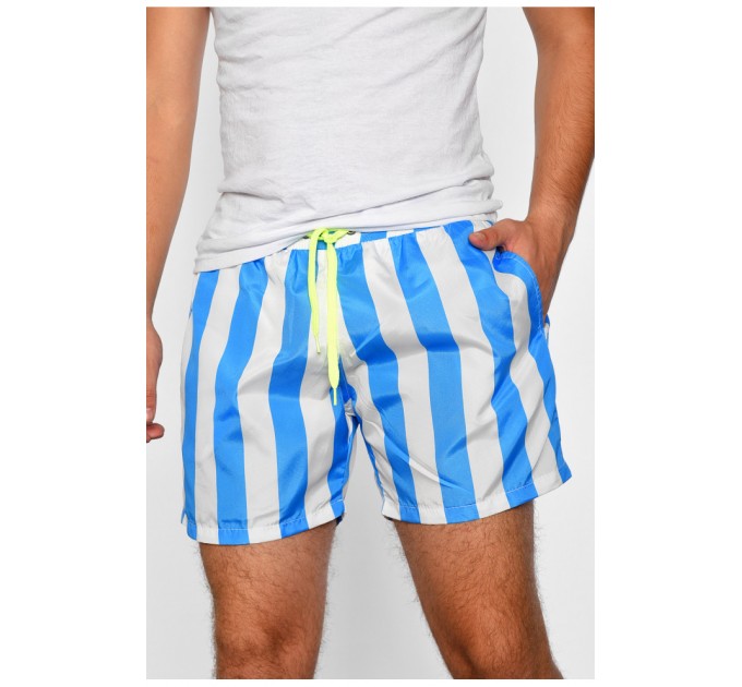 Шорти чоловічі в смужку блакитного кольору 188045L