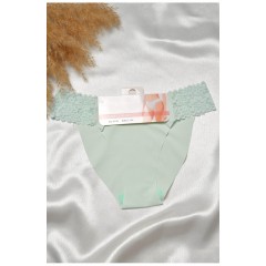 Труси жіночі м'ятного кольору з мереживом 188649L
