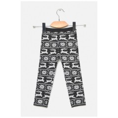 Демисезонные лосины для девочки черного цвета 189082L