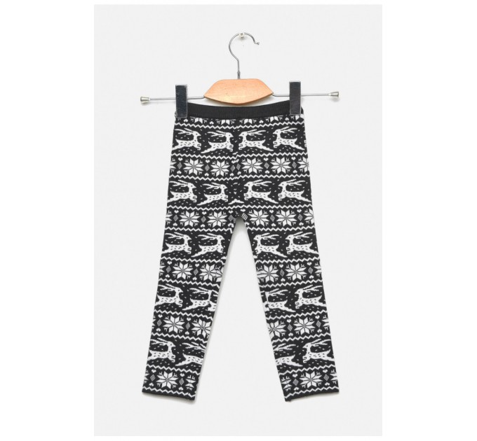 Демисезонные лосины для девочки черного цвета 189082L