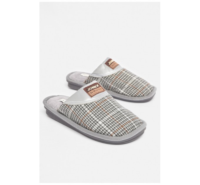 Тапочки комнатные мужские темно-серого цвета 189153L