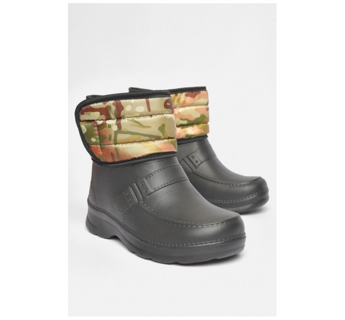 Дутики чоловічі піна на хутрі чорного кольору 189166L