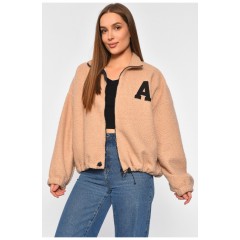 Женская кофта на молнии бежевого цвета 189249L