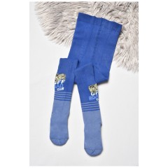 Колготи дитячі махрові для хлопчика синього кольору 189589L