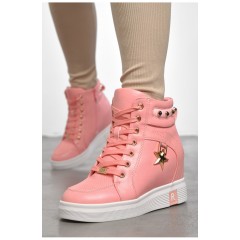 Черевики жіночі зимові на хурті рожевого кольору 189771L Черевики жіночі зимові на хурті рожевого кольору 189771L