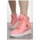 Черевики жіночі зимові на хурті рожевого кольору 189771L