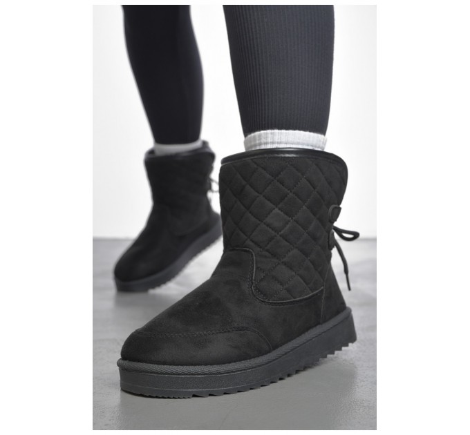 Угги женские на меху черного цвета 189961L