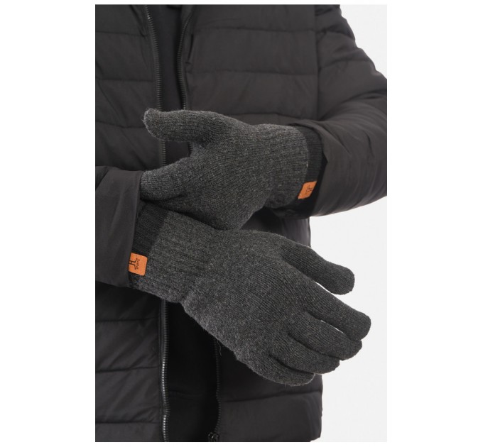 Рукавички чоловічі акрилові утеплені темно-сірого кольору 190030L