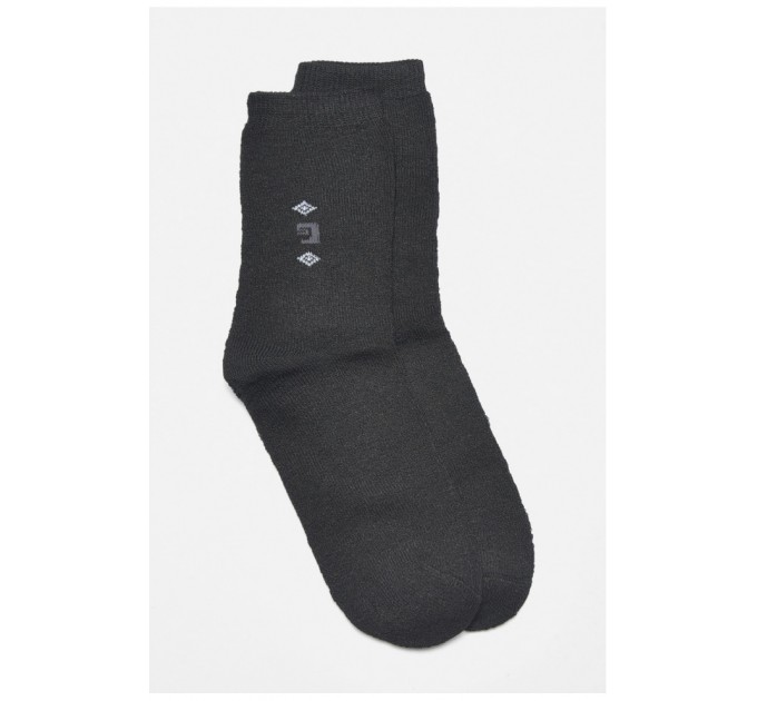 Шкарпетки чоловічі махрові чорного кольору 190051L