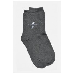 Шкарпетки чоловічі махрові темно-сірого кольору 190062L