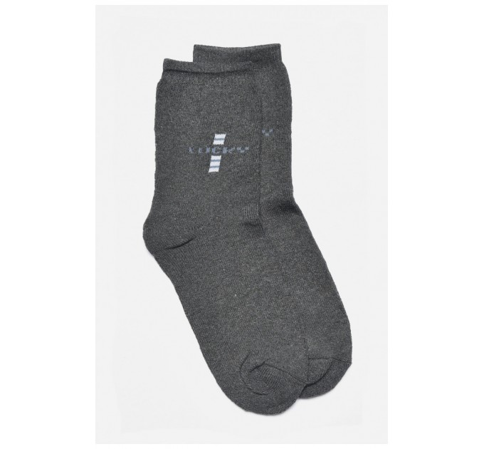 Носки мужские махровые темно-серого цвета 190062L