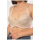 Бюстгальтер жіночий бежевого кольору чашка F 190226L