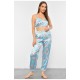 Женская пижама с рисунком голубого цвета 190409L