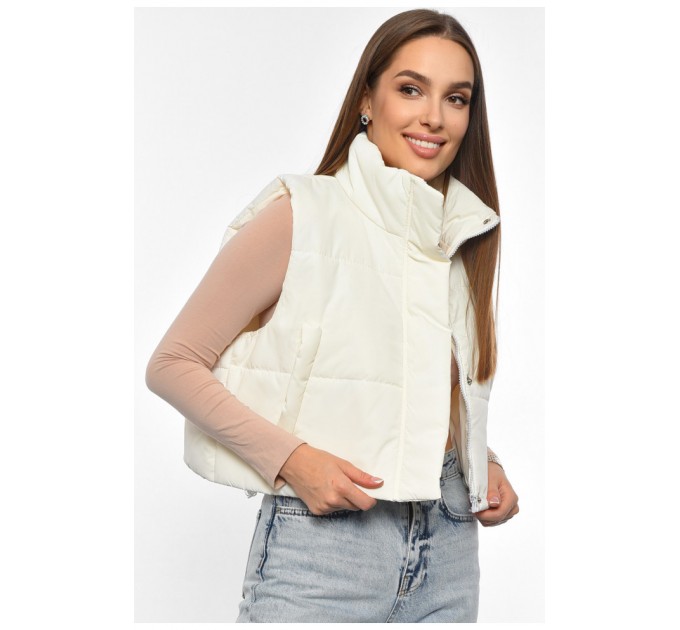 Жилетка женская белого цвета 190437L