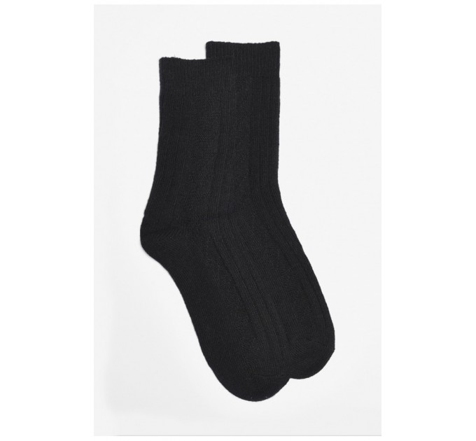 Носки мужские на собачьей шерсти черного цвета 190546L