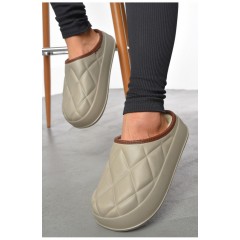 Калоші без задника утеплені бежевого кольору 190831L