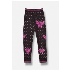 Лосини дитячі для дівчинки термо з начісом чорного кольору 190931L